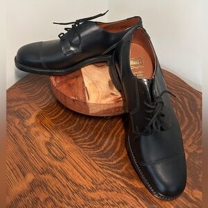 Vintage Hartt Black Calf Leather Derby Dress Shoes Size 12